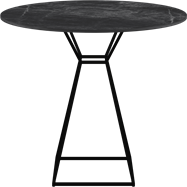 Black Hourglass Cafe Table